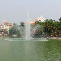 High Jet Shooting Waterfall Fountain Water Control Fountain In a Pond